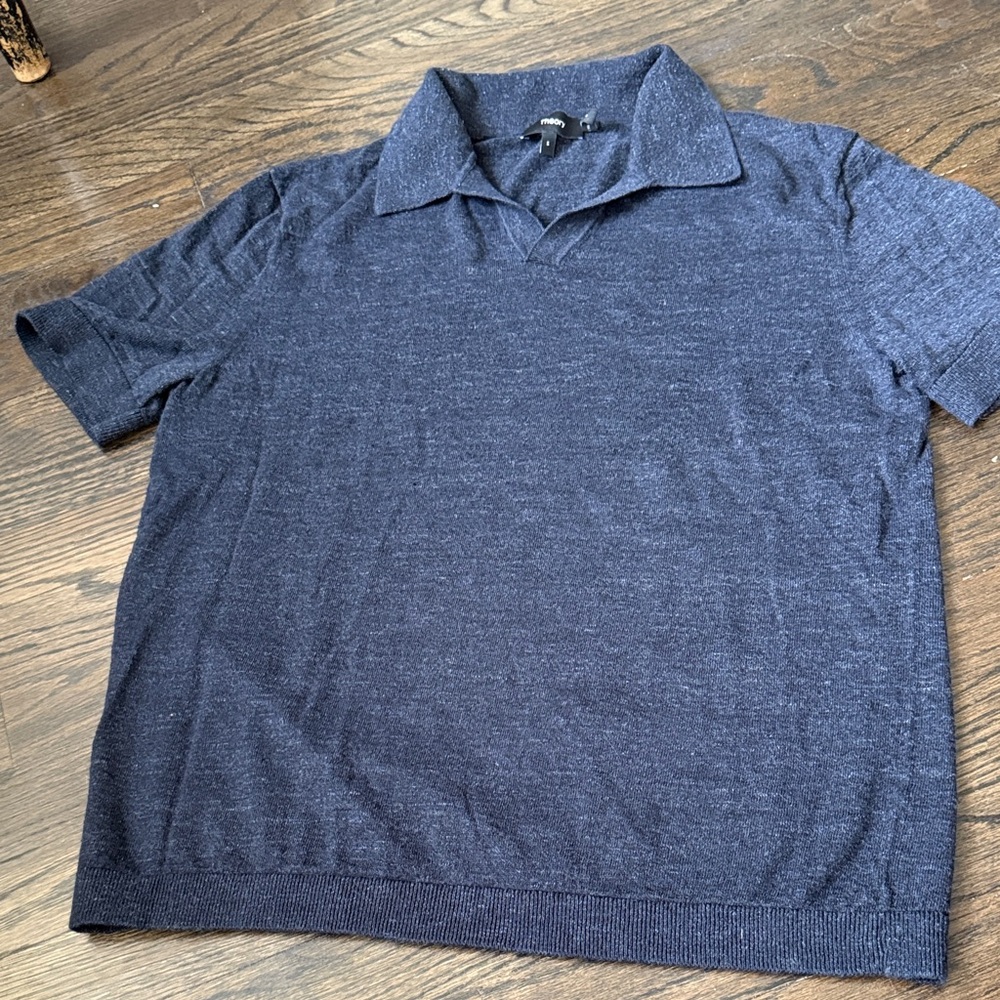 Men's Theory Navy Blue Polo Knit Shirt
